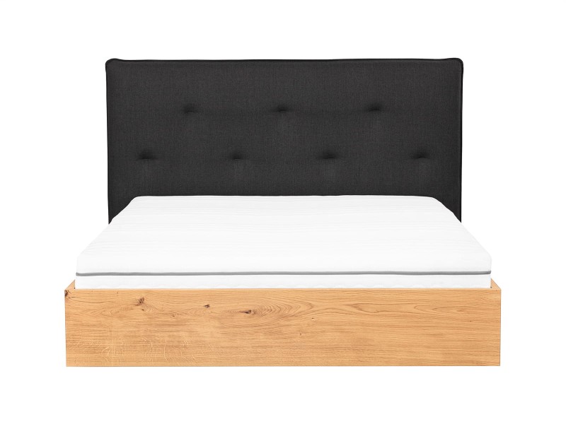 Dubová postel Portofino s rámem a úložným kontejnerem 160x200