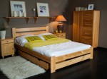 Postel z masivu 160x200 Kati olše s roštem