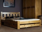 Postel z masivu 90x200 Mila dub s roštem