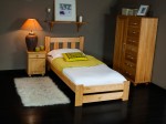 Postel z masivu 90x200 Mila olše s roštem