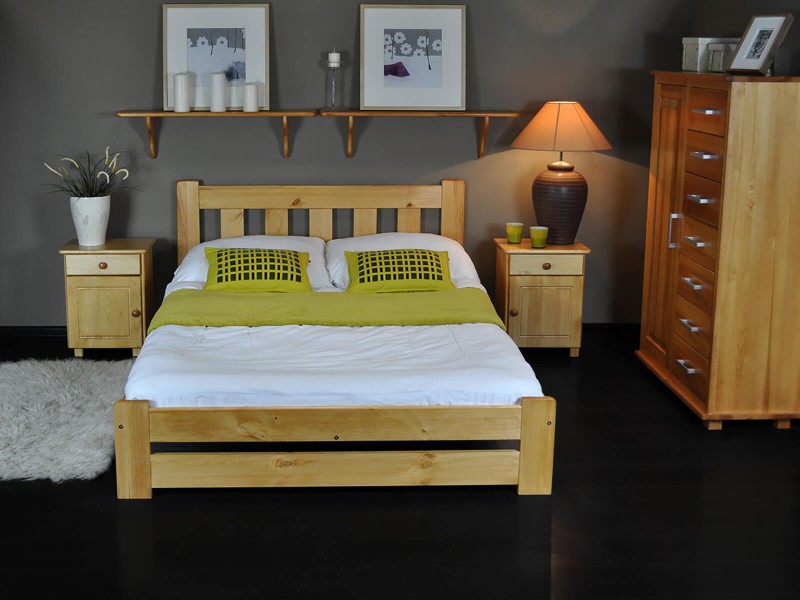 Postel z masivu 140x200 Mila olše s roštem