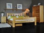 Postel z masivu 120x200 Greta olše s roštem