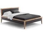 Čalouněná dubová postel 180x200cm Belagio Grafitová