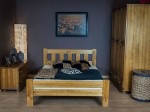 Postel z masivu 140x200 Greta dub s roštem