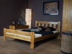 Postel z masivu 140x200 Greta dub s roštem