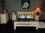 Postel z masivu 160x200 Greta borovice s roštem