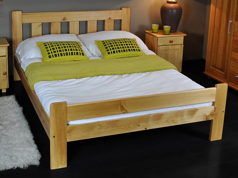 Postel z masivu 160x200 Greta olše s roštem