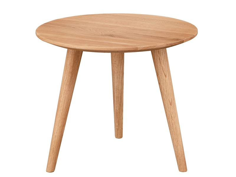 Kulatý konferenční stolek 45 cm Reno přírodní dub