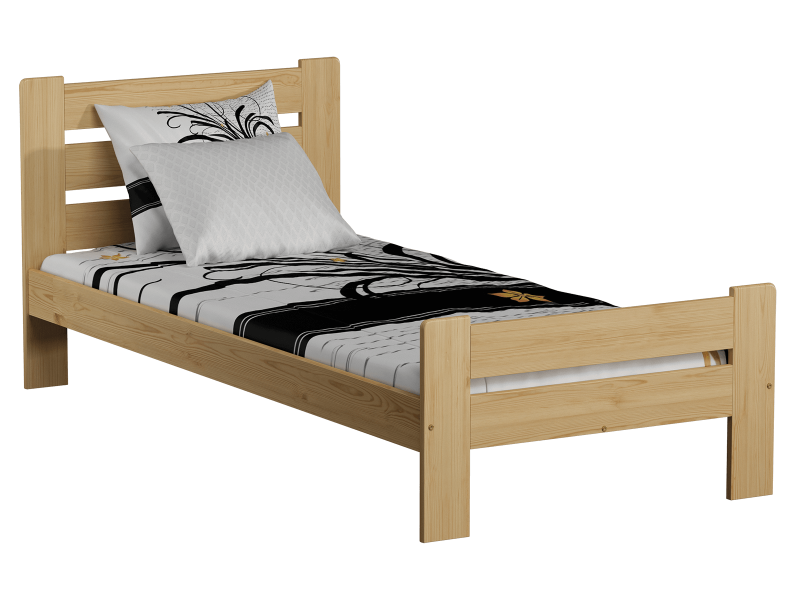Postel z masivu 90x200 Neli borovice s roštem