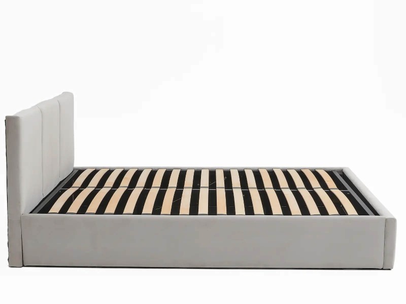 Čalouněná postel s úložným prostorem 140x200 TOP line 7 Šedý Velvet