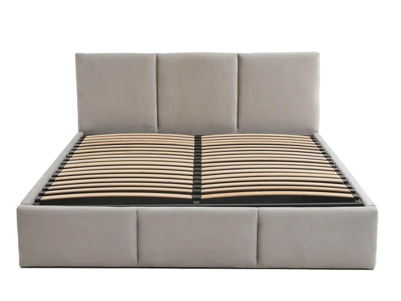 Čalouněná postel s úložným prostorem 140x200 TOP line 7 Šedý Velvet