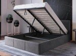 Čalouněná postel s úložným prostorem 160x200 TOP line 7 Grafitový Velvet