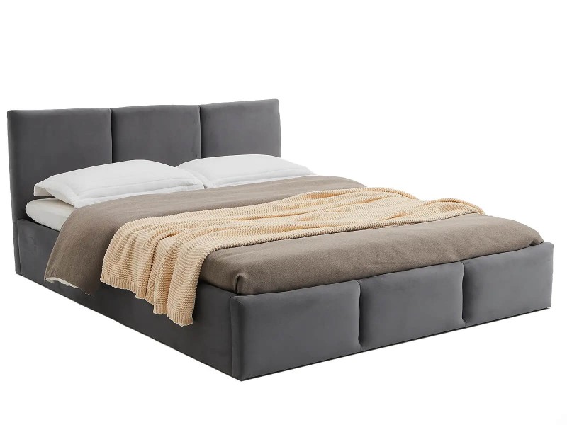 Čalouněná postel s úložným prostorem 160x200 TOP line 7 Grafitový Velvet