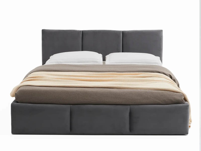 Čalouněná postel s úložným prostorem 160x200 TOP line 7 Grafitový Velvet
