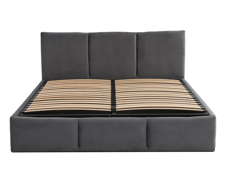 Čalouněná postel s úložným prostorem 160x200 TOP line 7 Grafitový Velvet