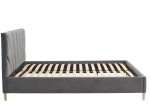 Čalouněná skandinávská postel 140x200 Scandi line 3 Grafitový Velvet