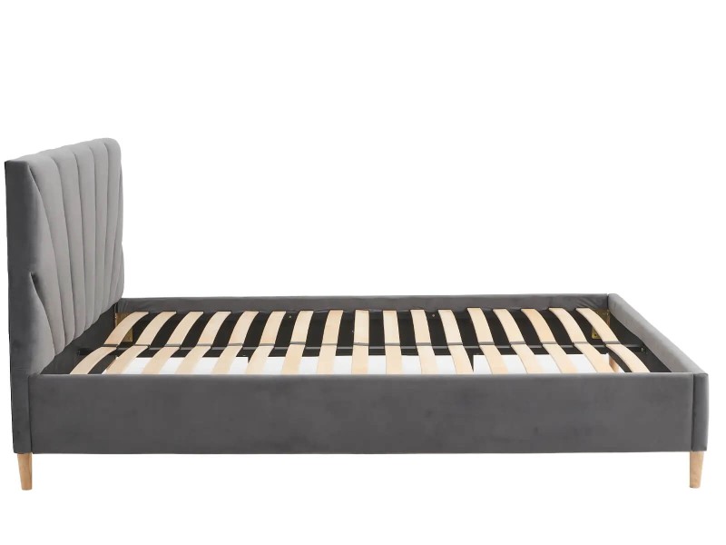 Čalouněná skandinávská postel 140x200 Scandi line 3 Grafitový Velvet