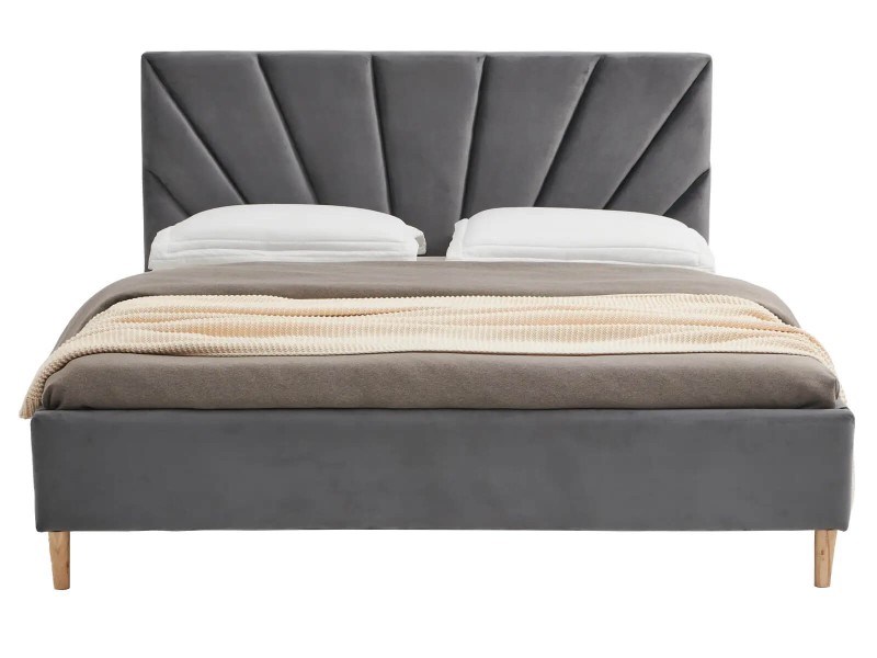 Čalouněná skandinávská postel 180x200 Scandi line 3 Grafitový Velvet