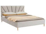Čalouněná skandinávská postel 160x200 Scandi line 3 Šedý Velvet