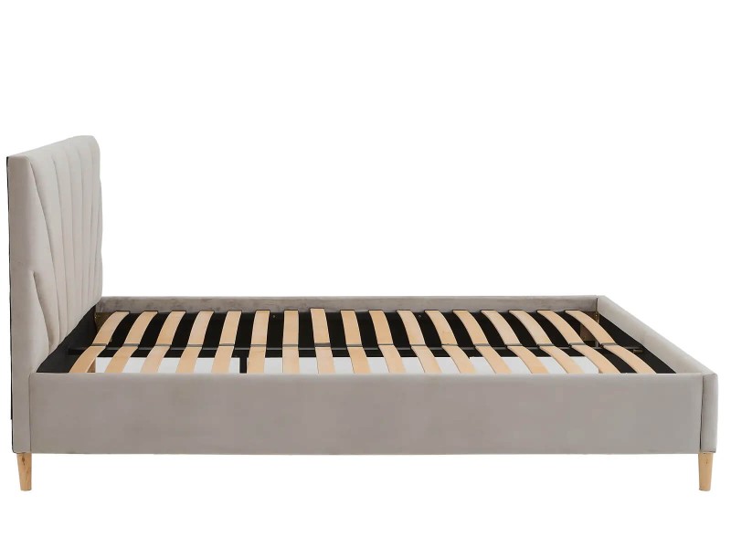 Čalouněná skandinávská postel 160x200 Scandi line 3 Šedý Velvet
