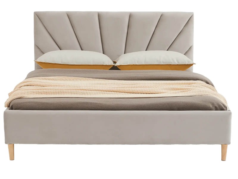 Čalouněná skandinávská postel 180x200 Scandi line 3 Šedý Velvet