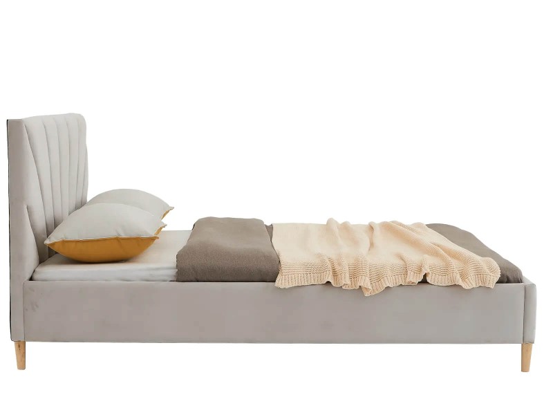 Čalouněná skandinávská postel 180x200 Scandi line 3 Šedý Velvet