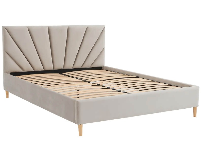 Čalouněná skandinávská postel 180x200 Scandi line 3 Šedý Velvet