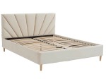 Čalouněná skandinávská postel 140x200 Scandi line 3 Béžový Velvet