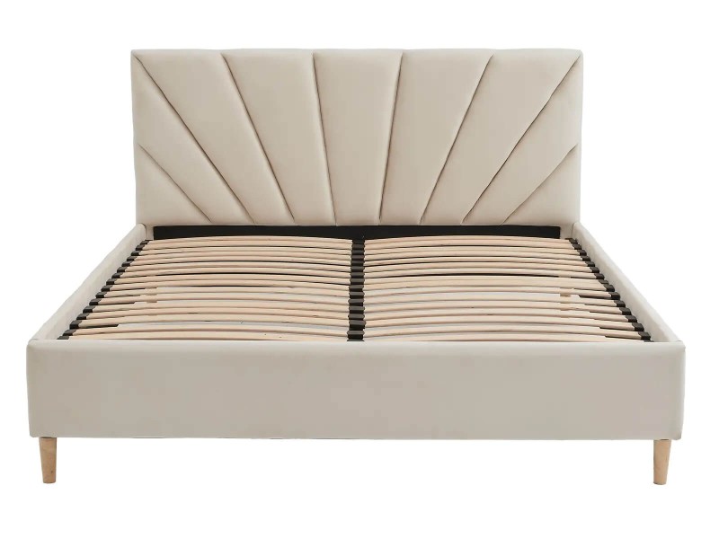 Čalouněná skandinávská postel 180x200 Scandi line 3 Béžový Velvet