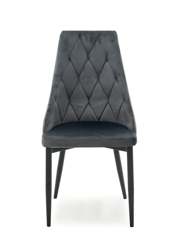 Čalouněné Skandinávská Židle Paulo Šedý Velvet