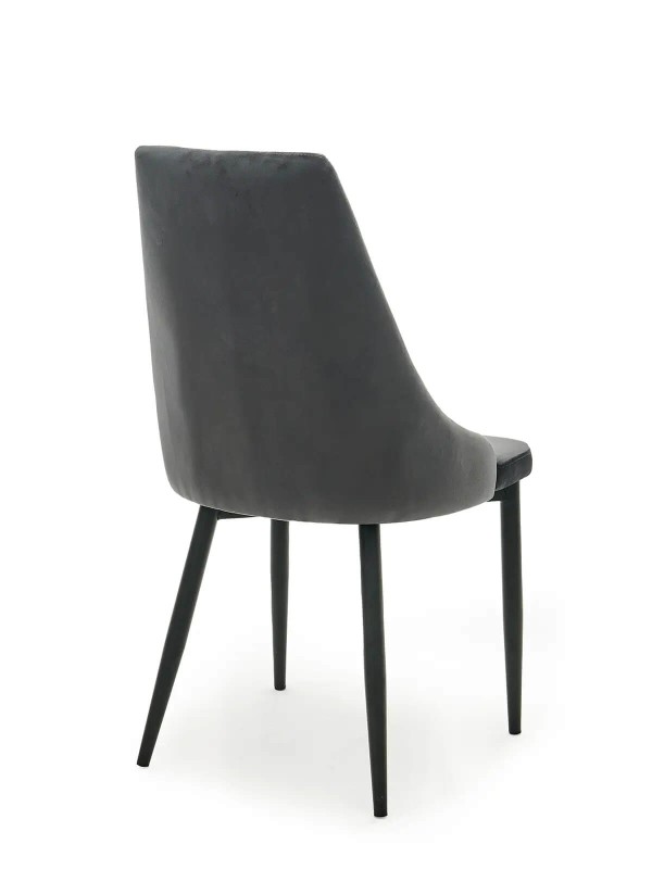 Čalouněné Skandinávská Židle Paulo Šedý Velvet