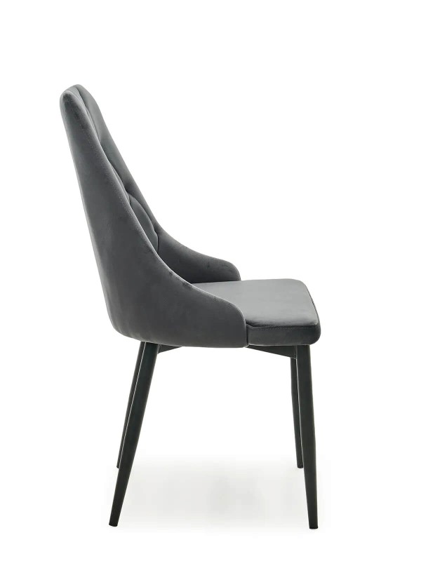 Čalouněné Skandinávská Židle Paulo Šedý Velvet