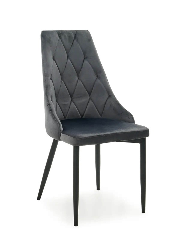 Čalouněné Skandinávská Židle Paulo Šedý Velvet