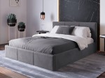 Čalouněná postel s úložným prostorem 180x200 TOP line 7 Grafitový Velvet