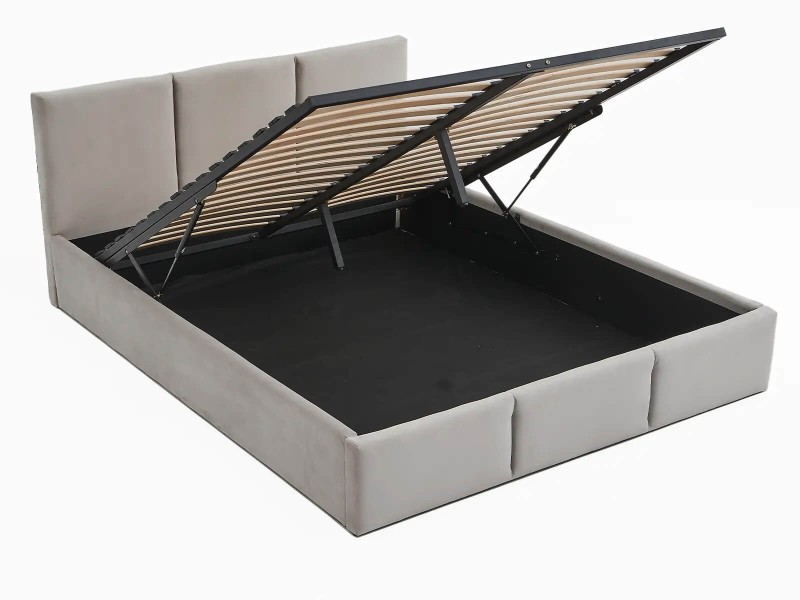 Čalouněná postel s úložným prostorem 180x200 TOP line 7 Šedý Velvet