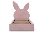 Čalouněná dětská postel 90x200 s roštem, růžový Velvet Kids Line 2 Rabbit