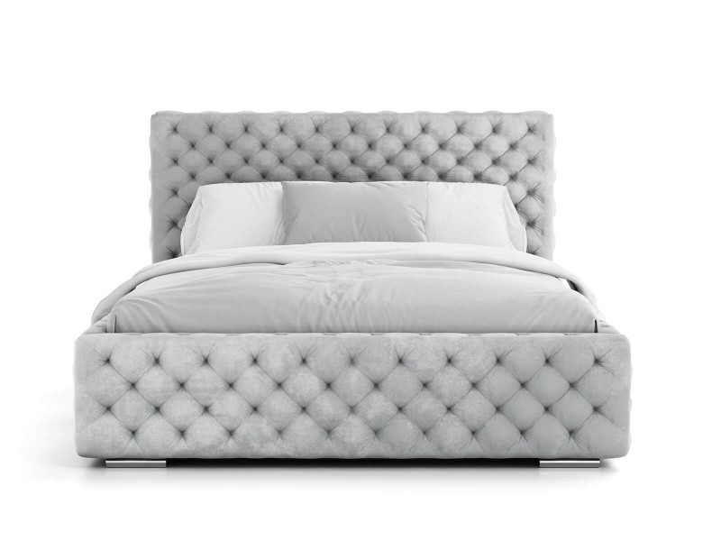 Čalouněná postel s úložným prostorem 160x200 PRO line 15 Šedý Velvet