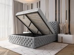 Čalouněná postel s úložným prostorem 160x200 PRO line 15 Šedý Velvet
