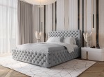 Čalouněná postel s úložným prostorem 160x200 PRO line 15 Šedý Velvet