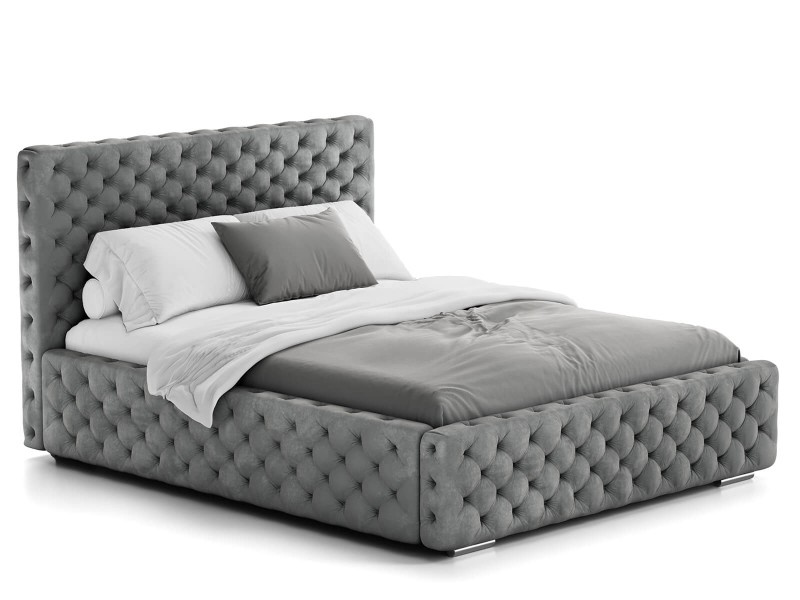 Čalouněná postel s úložným prostorem 160x200 PRO line 15 Grafitový Velvet