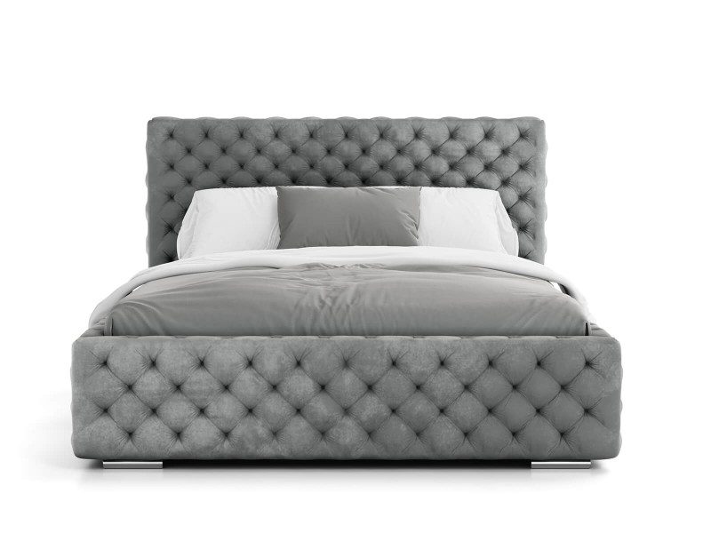 Čalouněná postel s úložným prostorem 160x200 PRO line 15 Grafitový Velvet