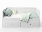 Rozkládací postel 80x200 bílá se 2 zásuvkami, gauč Helmes