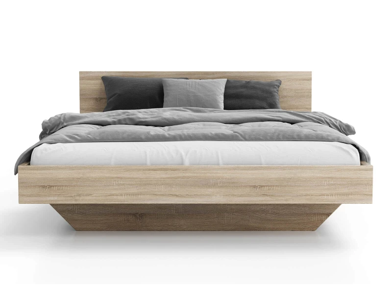 Levitační postel 120x200 z nábytkové desky, dub sonoma DM2