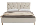 Čalouněná skandinávská postel 120x200 Scandi line 3 Béžový Velvet