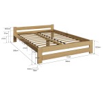 Postel z masivu VitBed 160x200cm Ran borovice s roštem + Matrace Niobé 160x200