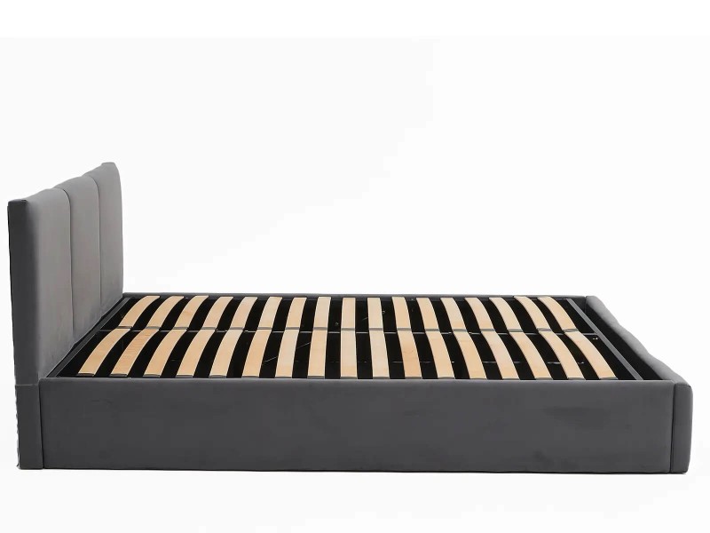 Čalouněná postel s úložným prostorem 120x200 TOP line 7 Grafitový Velvet