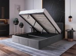 Čalouněná postel s úložným prostorem 120x200 TOP line 7 Grafitový Velvet