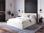 Čalouněná postel s úložným prostorem 140x200 TOP line 7 Béžový Velvet