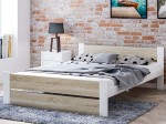 Postel 160x200 DMD14 Bílá + dub sonoma