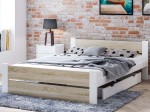 Postel 160x200 DMD14 Bílá + dub sonoma